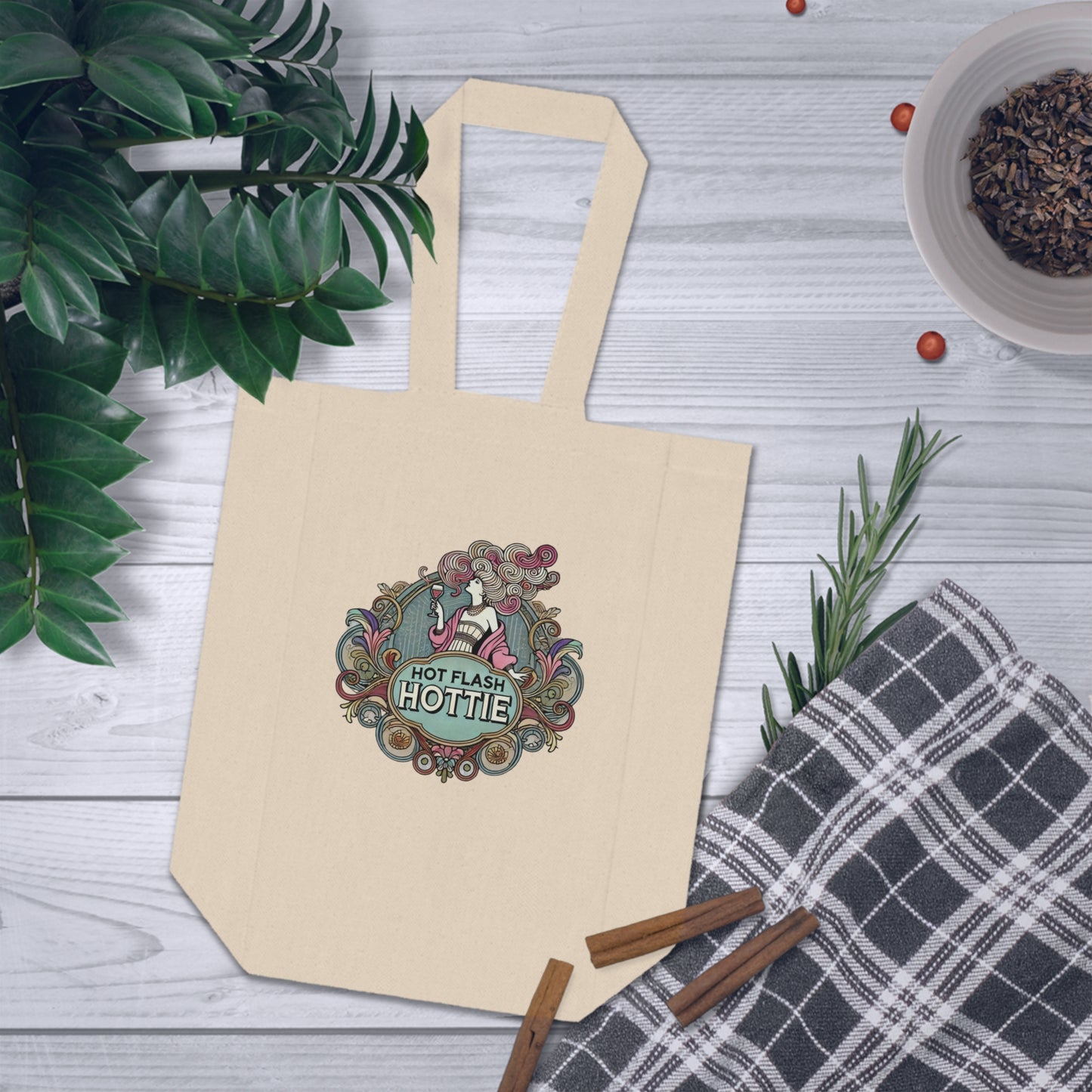 Funny Hot Flash Hotties Double Wine Tote Bag, Wine Bags for Ladies, Hot Flash Era Phase, Wine Lover Gift, Wine Carrier, Wine Accessory