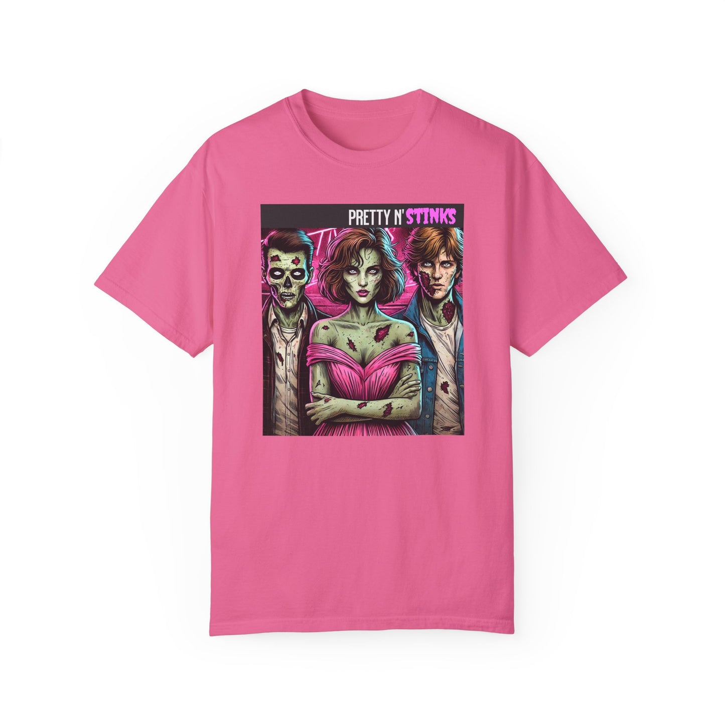 Zombie T-Shirt 80's Inspired Shirt Pretty N' Stinks Funny Tee Quirky Gift for Friends Gift for Her Gift for Zombie Lovers