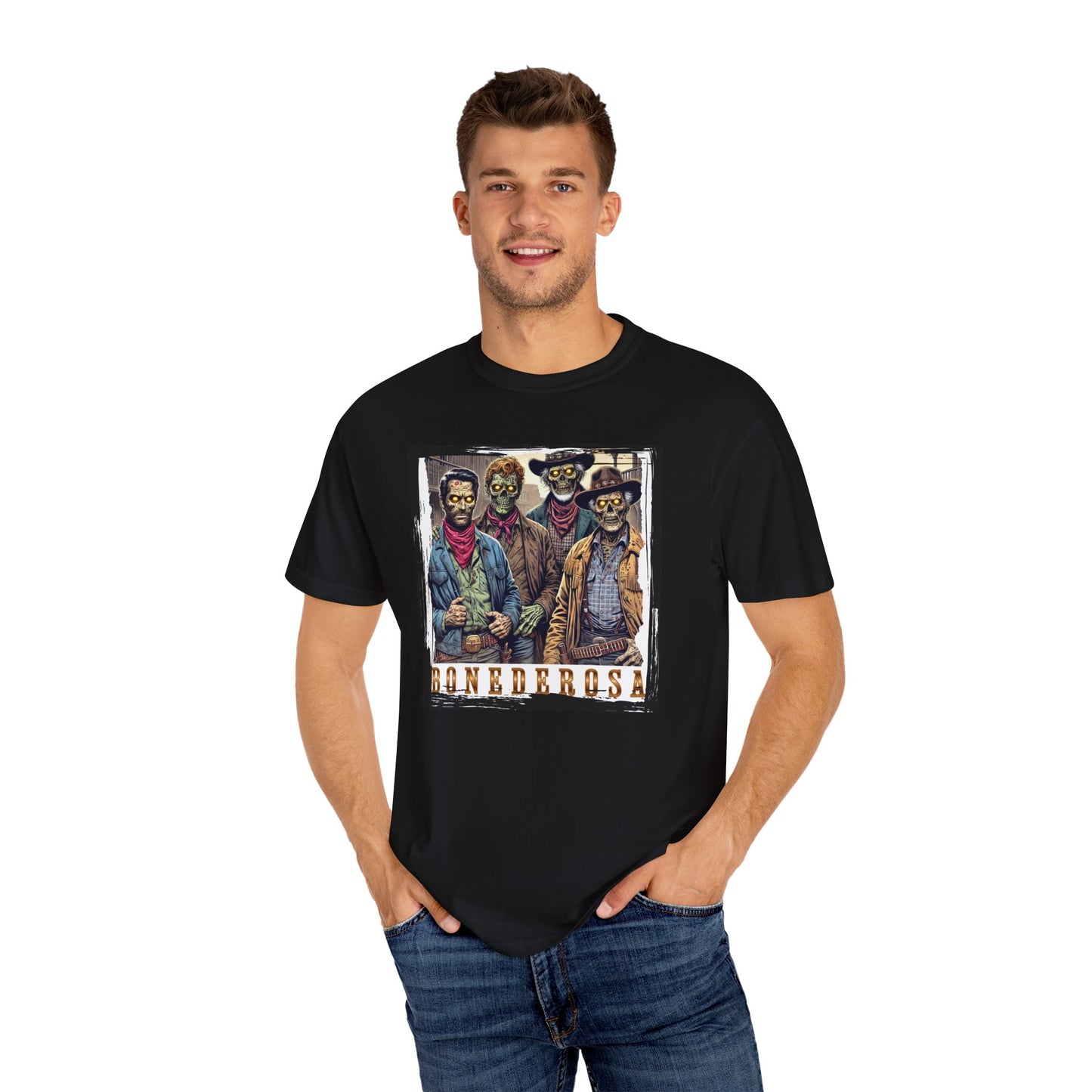 70s Western Inspired Unisex T-shirt, Zombie Themed Quirky Gifts, Retro Style Pop Culture Dad Shirt, Vintage Tee, Funny Christmas Gift