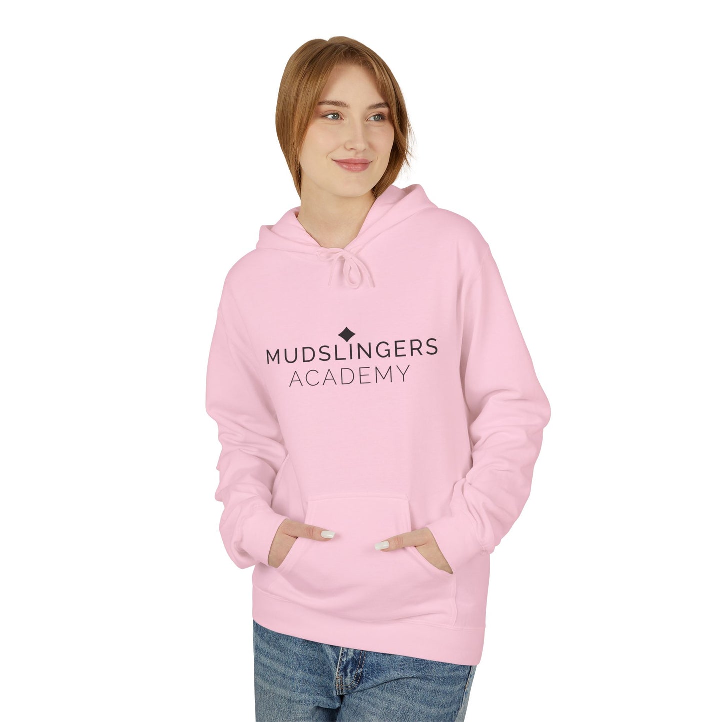 Funny Mudslingers Academy Hoodie Soft Fleece Pullover Funny Hooded Sweatshirt Christmas Gift for Co-Workers Gifts for Friends Gag Gifts