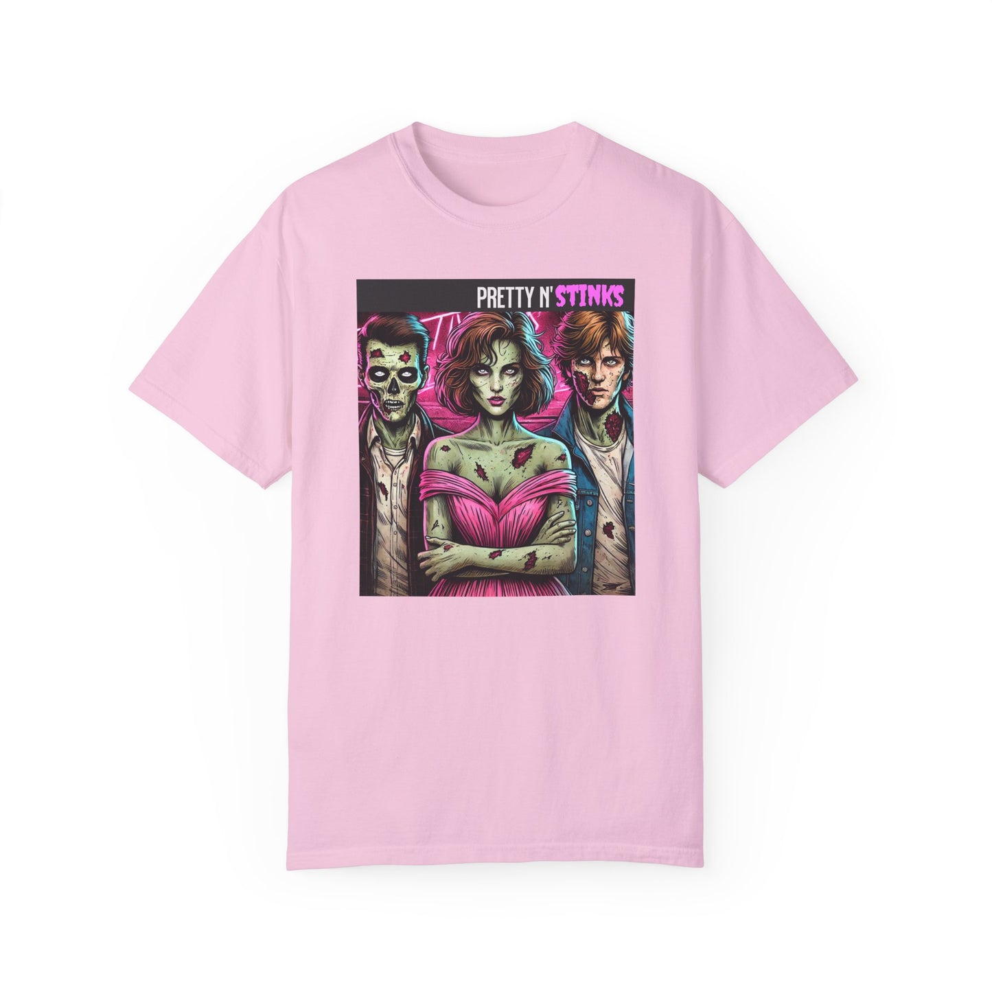 Zombie T-Shirt 80's Inspired Shirt Pretty N' Stinks Funny Tee Quirky Gift for Friends Gift for Her Gift for Zombie Lovers