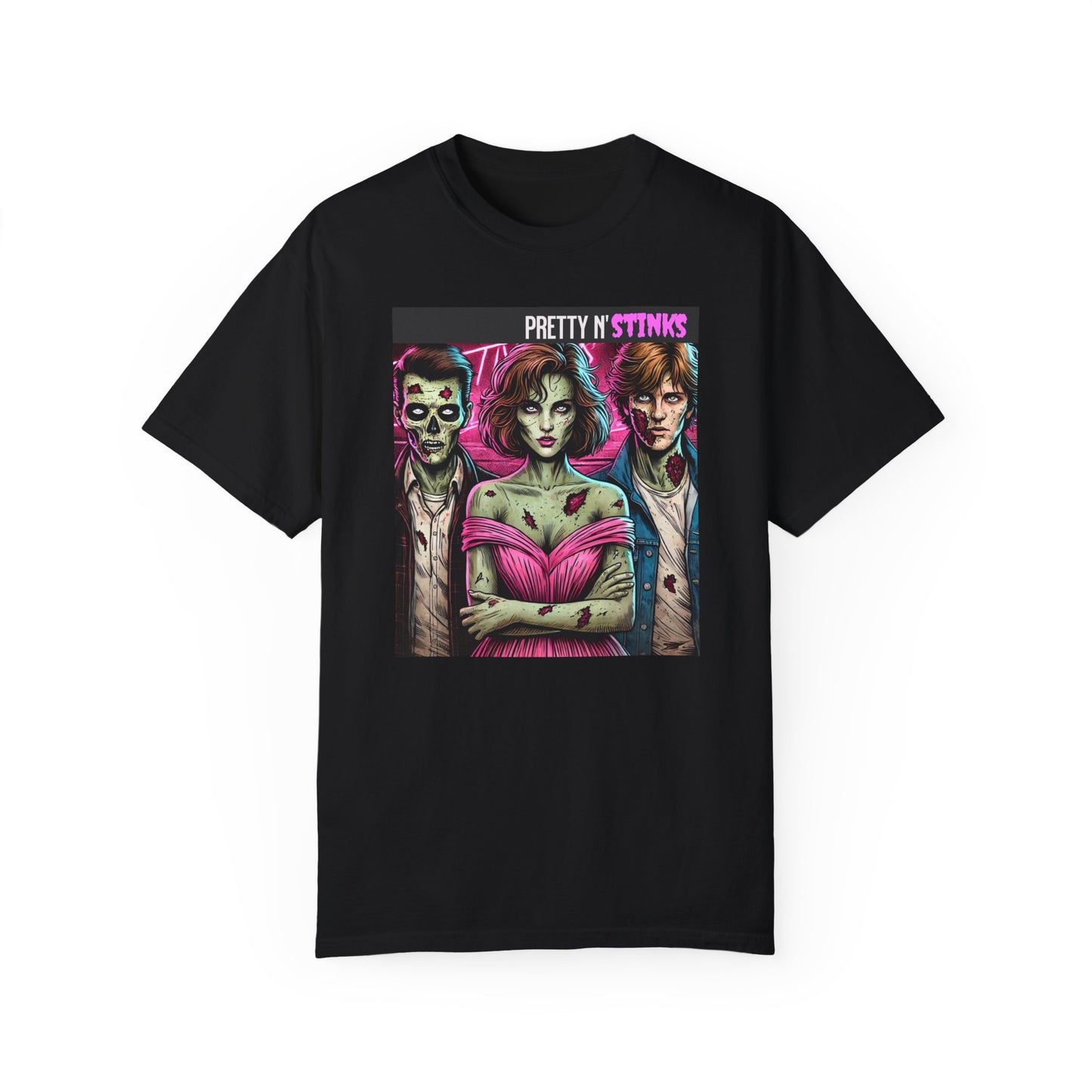 Zombie T-Shirt 80's Inspired Shirt Pretty N' Stinks Funny Tee Quirky Gift for Friends Gift for Her Gift for Zombie Lovers
