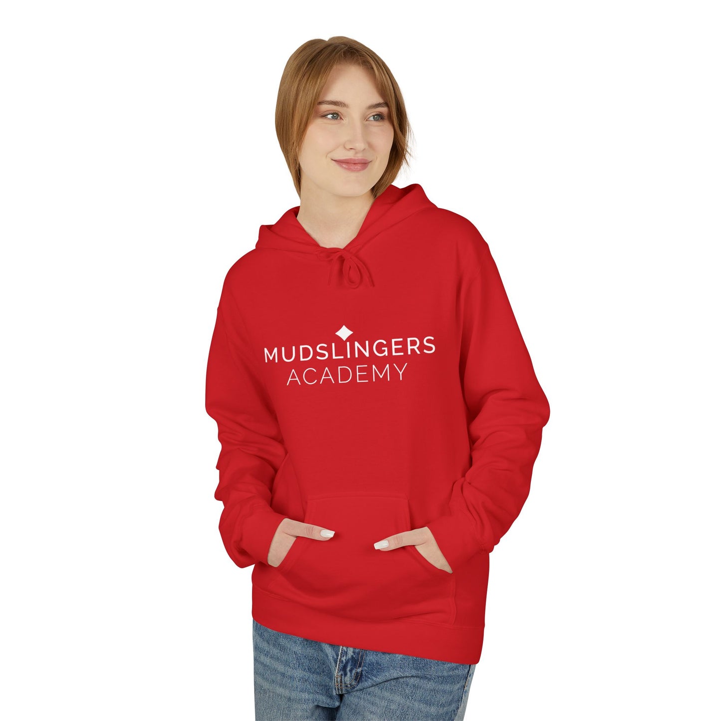 Hoodie, Funny Mudslingers Academy Minimalistic Design, Mudslingers Gift, Soft Fleece Pullover, Unisex Funny Hooded Sweatshirt, Mudslingers