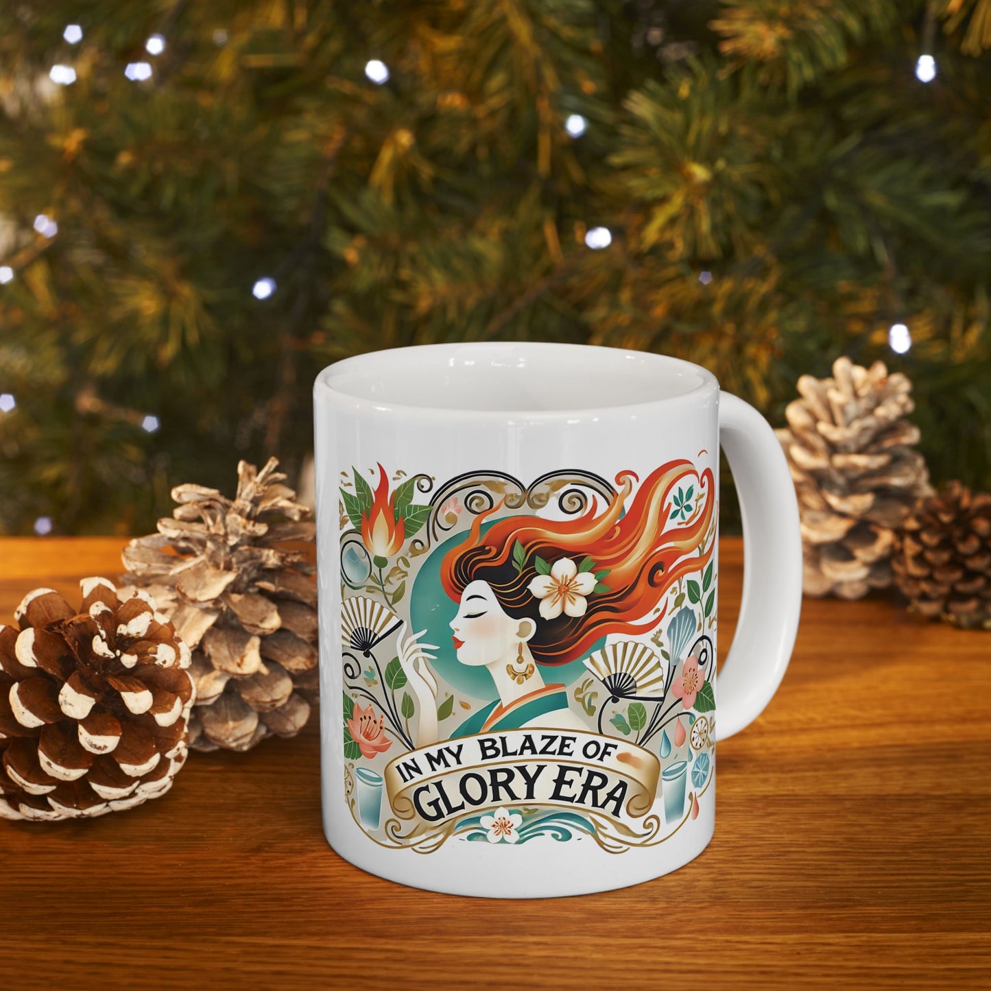 Coffee Mug In My Blaze of Glory Funny Gifts for Menopausing Ladies Perimenopause Tea Cup Mom Christmas Present for Besties Gift Ideas BFF